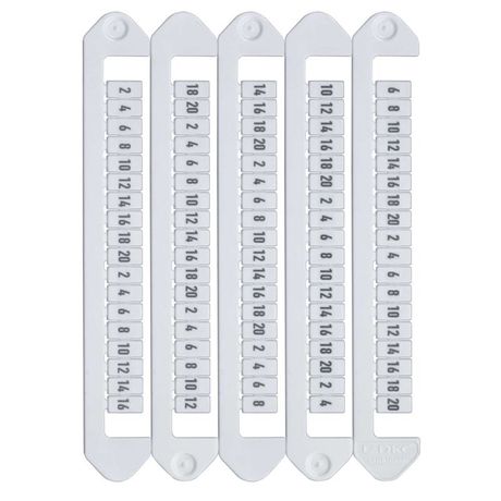 Маркировка для клемм, ширина 5 мм, от 22 до 40, горизонтальная ориентация - NUTB-5-22-40H ДКС