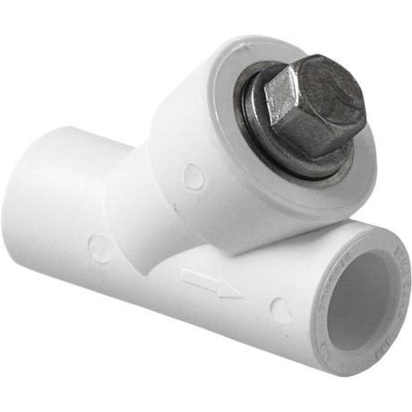 Фильтр сетчатый 20 ВВ косой, полипропиленовый PPR белый - PA440008 PRO AQUA