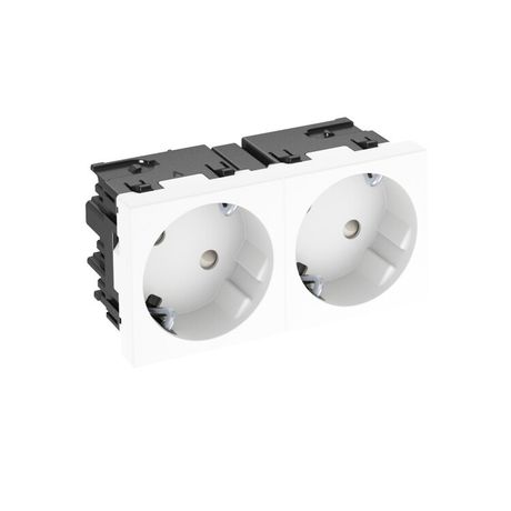 Розетка двойная 33° Modul45connect, 250 В, 16A (белый) (STD-D3C RW2) | 6120482 OBO Bettermann