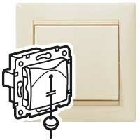 Выключатель 1-кл. 2п 2мод. СП Valena 10А 250В перекидн. без фиксации со шнуром механизм сл. кость Leg 774319 Legrand