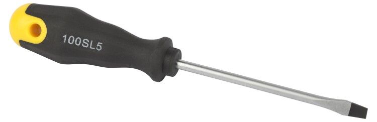 Отвертка шлицевая SL5х100 мм двухкомпонентная рукоятка - Б0055862 ЭРА