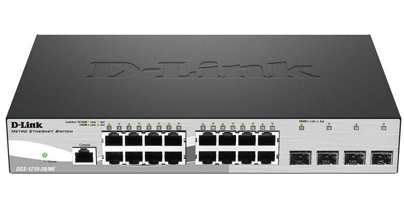 Коммутатор управляемый DGS-1210-20/ME/A1A 16G 4SFP D-Link 1359421