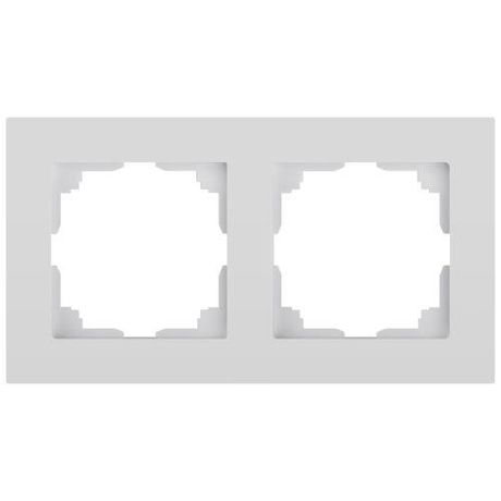 Рамка для розеток и выключателей Intro Accent 6-502-01 на 2 поста, СУ, белый | Б0063749 ЭРА