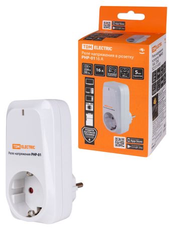 Реле напряжения в розетку РНР-01, 16А | SQ1513-0001 TDM
