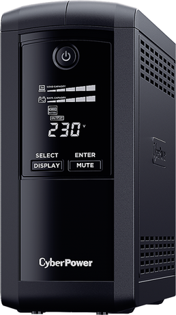 Источник бесперебойного питания Line-Interactive VP700ELCD 700В.А/390Вт USB/RS-232/RJ11/45 (4 Euro) CyberPower 1000612285