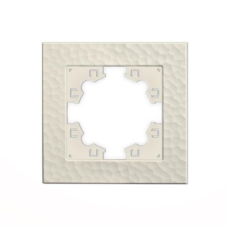 Рамка фактурная 1 пост UNIVersal Афина слоновая кость (ivory) (еврослот) - A10053-I Союз