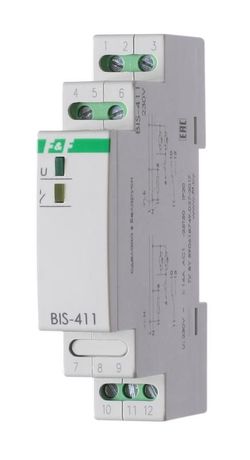Реле импульсное BIS-411 (230В 16А 1Р монтаж на DIN-рейке 35мм) F&F EA01.005.001 Евроавтоматика