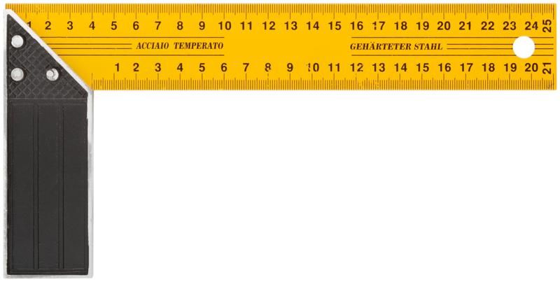 Угольник столярный желтый усиленный 250 мм - 19425 РОС