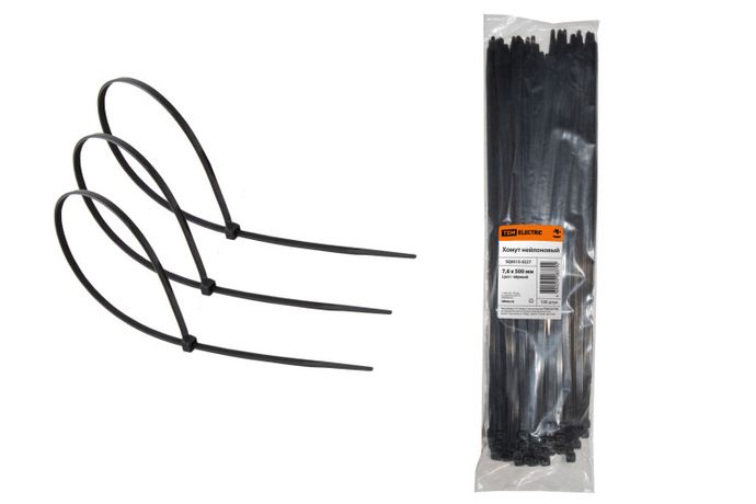 Хомут 7,6х500мм нейлон (черный) (100шт) | SQ0515-0227 TDM