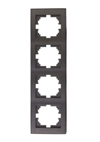 Рамка RAIN 4-ая вертикальная черный графит матовый - 703-4141-154 LEZARD