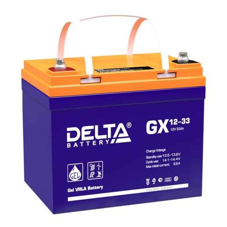 Аккумуляторная батарея Solar серии GX 12-33 12В/33Ач | DELTA 4614010170012