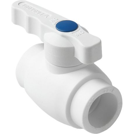 Кран шаровой 20 мм полнопроходной Prime Белый - PA40508 PRO AQUA