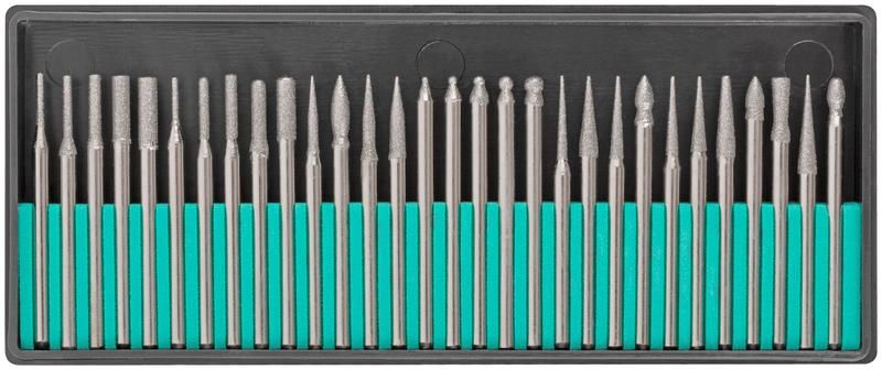 Шарошка усиленная сталь с алмазным напылением штифт 3мм 30шт FIT 36486 РОС