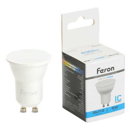 Лампа светодиодная LED 5вт 230в GU10 дневной - 51223 FERON