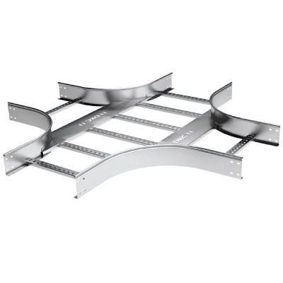 Ответвитель Х-образный 50х500 R-600 в комплекте с крепежными элементами и соединительными пластинами, необходимыми для монтажа, цинк-ламельный - LX5605KZL ДКС