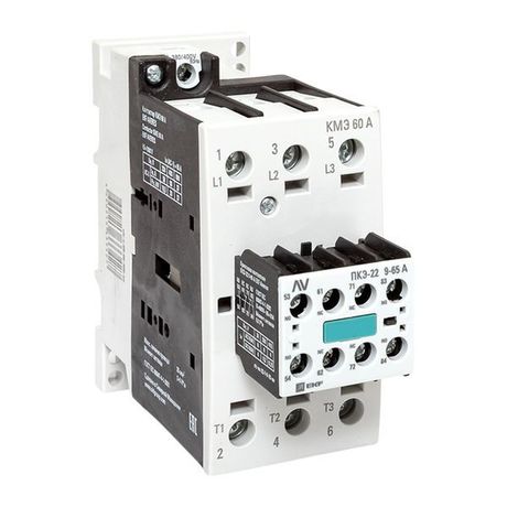Комплект КМЭ 60А 400В АС с дополнительными контактами 2НО+2НЗ EKF AVERES | ctr-s-60-00-400-av-22