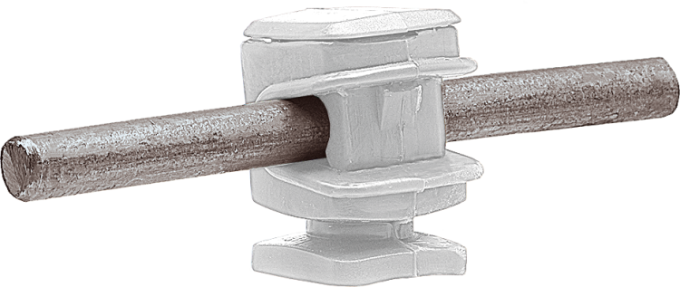 Держатель проводника круглого 6-8 мм белый, высота 16 мм, пластик|91007|Ezetek