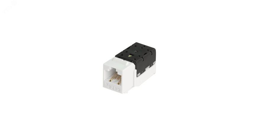 Модуль Keystone Cat 6а RJ45/8P8C для FT-TOOL неэкранированный белый - NMC-KJUA2-FT-WT NIKOMAX ЭКО49154