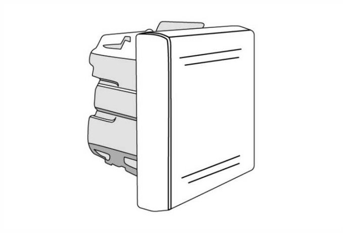 Выключатель 1-кл. 1п 2мод. Viva 16А IP20 сер. DKC 45031 ДКС