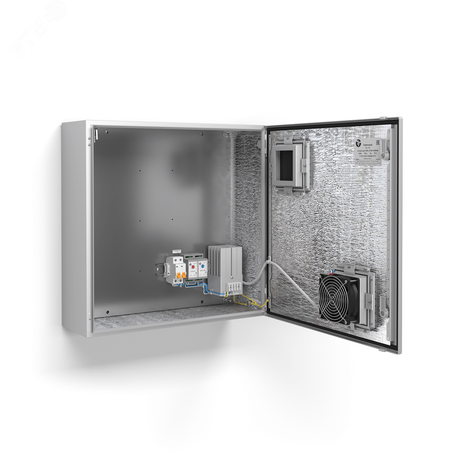 Термошкаф с обогревом и активной вентиляцией, IP55, -40град. до +50град.С, 600x600x210 мм - 52005 Тахион ТШ-11В дуб52005