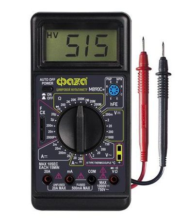 Мультиметр цифровой M890C+ | 5008816 ФАZА ФАЗА .4895205008816