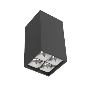 Светодиодный светильник DL-Box Reflect Multi 2x2 накладной 10 Вт 4000 К 80х80х150 мм RAL9005 черный муар DALI | V1-R0-90254-20D23-2001040 VARTON VARTA