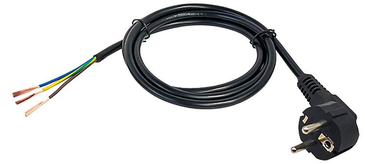 Кабель электропитания PDU 3х1.5 2М разъёмом Schuko и без разъема - PC-D-2M IEK