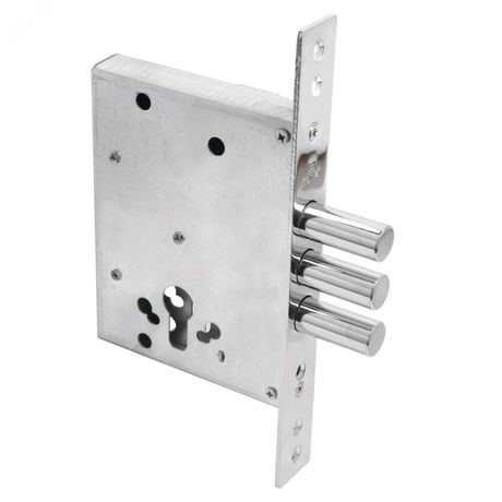 Корпус замка БУЛАТ ЗВ1-3(16).60.00.08 хром, без ц/механизма для металлических дверей - 14937 ПТК