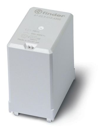 Силовое электромеханическое реле, монтаж на печатную плату, 2NO 50A, контакты AgNi (зазор 3мм), катушка 24В DC, степень защиты RTII, опции: нет, упаковка 1шт. - 672290241300PAS FINDER 67.22.9.024.1300PAS