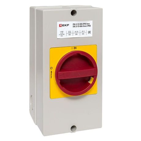Переключатель кулачковый ПК-2-13 40А 3P "ВКЛ-ВЫКЛ" с блокировкой в боксе IP65 PROxima |pk-2k-13-40-a65| EKF