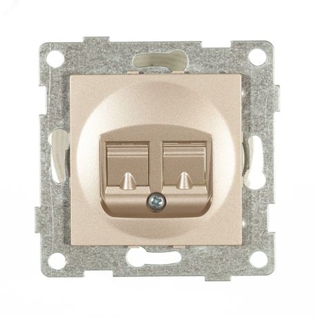 Механизм розетки компьютерной RJ45 1-местн. СП Ugra шампань GUSI С11К1-027