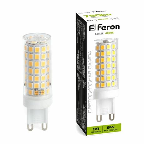 Лампа светодиодная LED 9вт 230в G9 белый капсульная - LB-434 FERON 38147
