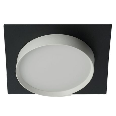 Светильник потолочный встраиваемый, 15W 230V GX53, черный + белый, квадрат, без лампы, DL506 | 51360 FERON