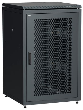 Шкаф сетевой 19' LINEA N 18U 800х800мм перфорированная передняя дверь задняя металлическая черный - LN05-18U88-PM IEK