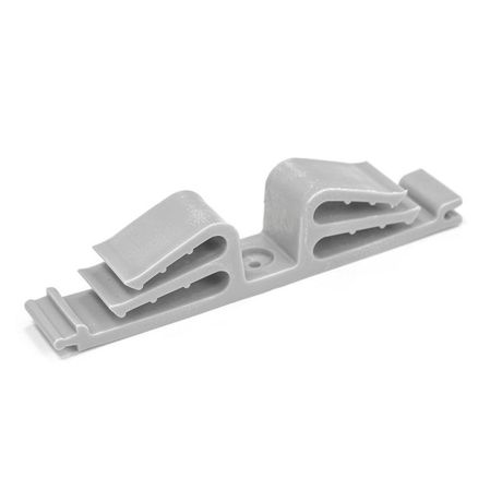 Держатель круглого кабеля двусторонний для прямого монтажа на 12 мест сер. (уп.25шт) Промрукав PR08.26526 Строитель