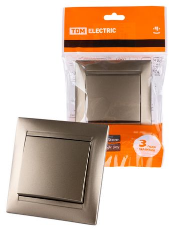 Выключатель на 2 направления 1 кл. 10А бронза "Лама" | SQ1815-0706 TDM
