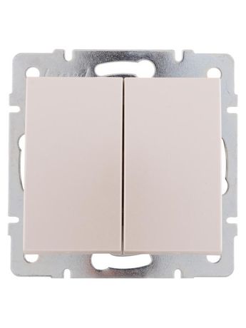 Выключатель 2-кл. СП Rain IP20 механизм жемчуж./бел. перламутр. LEZARD 703-3088-101