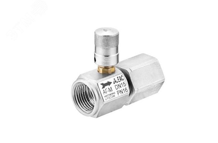 клапан запорный кнопочный аг-м 1/2'- м12х1,5 внутр.-внутр. нормально закрытый с накидной гайкой - 00000041368 РОСМА