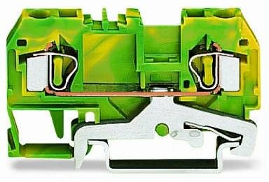 Клемма проходная 2-проводн. (0.08-4мм) с заземл. желт./зел. WAGO 281-907