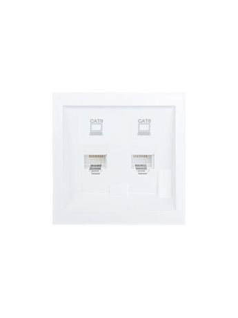 Розетка компьютерная 2-м СП ZIMA IP20 RJ45 с модулем кат.6 механизм бел. LEZARD 704-0288-142 LEZARD арт. 704-0288-142