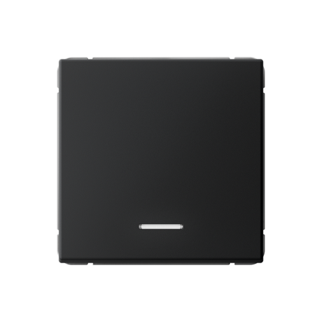 Выключатель кнопочный 1-кл. ArtGallery 10А с подсветкой механизм карбон SE GAL001016 APC