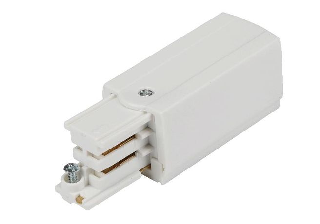 Ввод питания левый RS 3C TRACK PCL WH 65х32мм бел.   19131021016