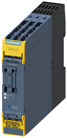 БАЗОВЫЙ МОДУЛЬ РЕЛЕ БЕЗОПАСНОСТИ SIRIUS СЕРИИ 3SK2, 10 F-DI, 2 F-DQ, 1 DQ, 24В DC, ПАРАМЕТРИРОВАНИЕ С ПОМОЩЬЮ SAFETY ES, ШИРИНА 22.5MM, ВИНТОВЫЕ КЛЕММЫ, СООТВЕТСТВУЕТ ТРЕБОВАНИЯМ ДО SIL3 (IEC 61508), УРОВНЯ PL E (ISO 13849-1) , РАСШИРЕНИЯ ВЫХОДОВ 3SK1 И ПУСКАТЕЛИ ИНТЕГРИРОВАННОЙ ФУНКЦИЙЕЙ ПОДКЛЮЧАЮТСЯ ПРИ ПОМОЩИ КОННЕКТОРОВ - 3SK2112-1AA10 Siemens