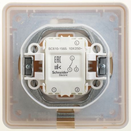 Переключатель проходной 1-кл. СП W59 Aqua 10А IP44 10AX в сборе сл. кость SE VS610-156B-28 APC