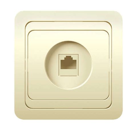 Розетка компьютерная 1-м СП Classic крем. POWERMAN 1156520
