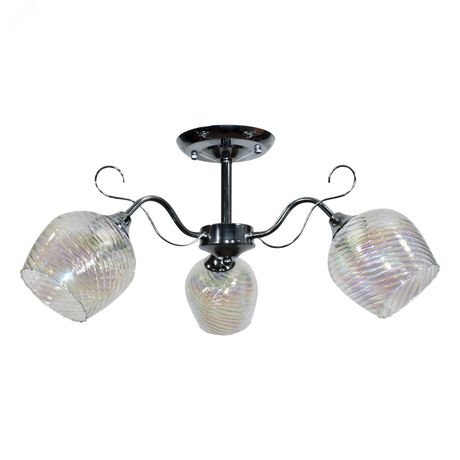 Светильник 11265-2/3 хром (Плафон 8310) НПБ 01-3х60-210 Е27 ИУ потолочный - 1005404850 Элетех