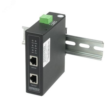 Инжектор промышленный PoE Midspan-1/903G Gigabit Ethernet на 90Вт OSNOVO 14004 OSNOVO арт. 14004