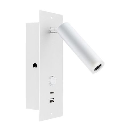 Светильник SP-BED-CHARGE-BUILT-S80x230-3W Warm3000 (WH, 20 deg, 230V, USB-A, USB-C) (Arlight, IP20 Металл, 3 года) | 046881 Arlight