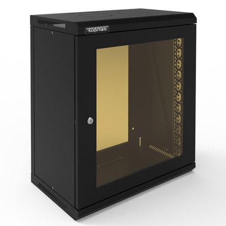 Шкаф телекоммуникационный настенный ТВС-12U-600-350-СР-9005 SUPRLAN 05-2120-B Net.on