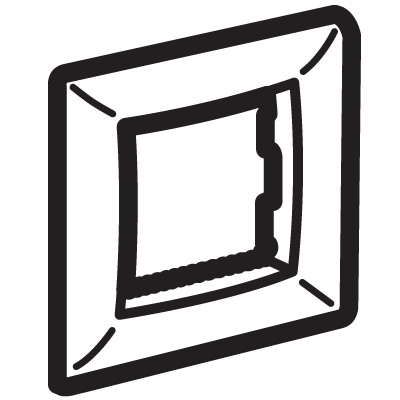 Рамка 1-м 2мод. Brava черн. металлик DKC 75010G ДКС